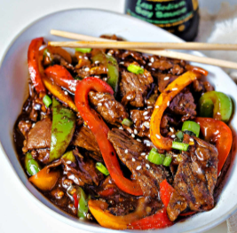 Beef pepper steak
